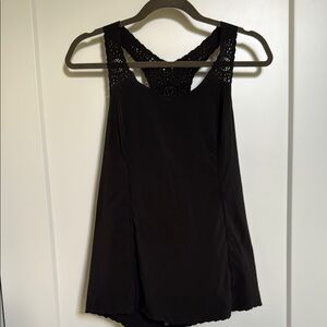 Lululemon Athletica Black Sleeveless Tank Top with Criss-Cross Back